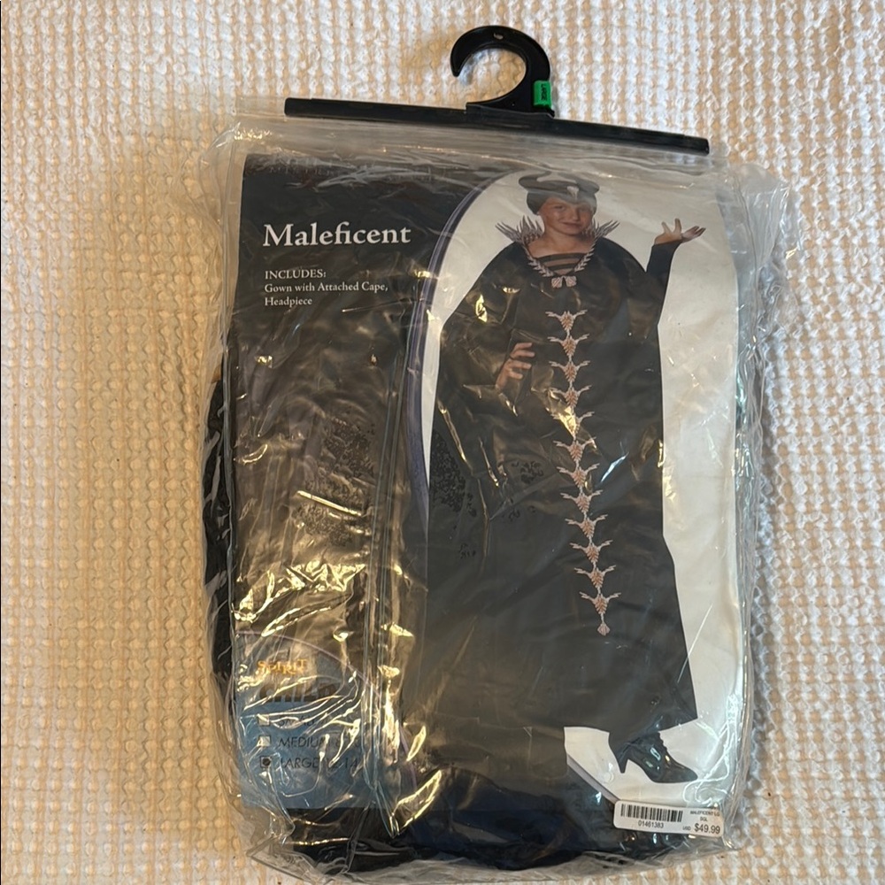 Maleficent Costume with Cape and Headpiece-Size child L